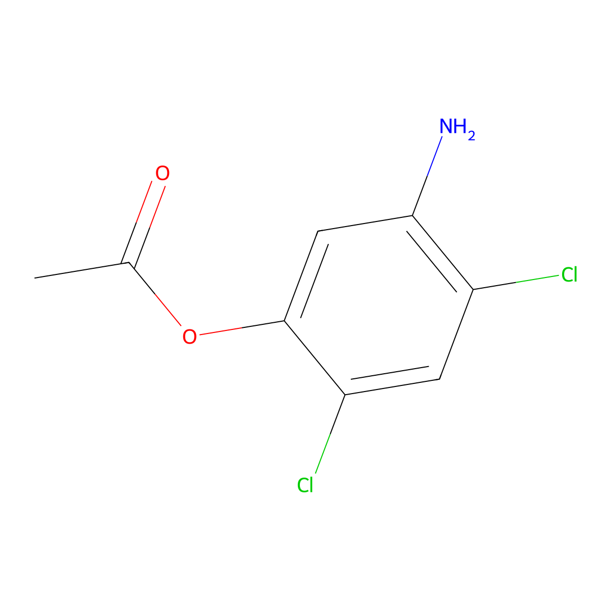 5-Amino-2,4-dichlorophenyl acetate molecular structure, CAS 2969215-08-3