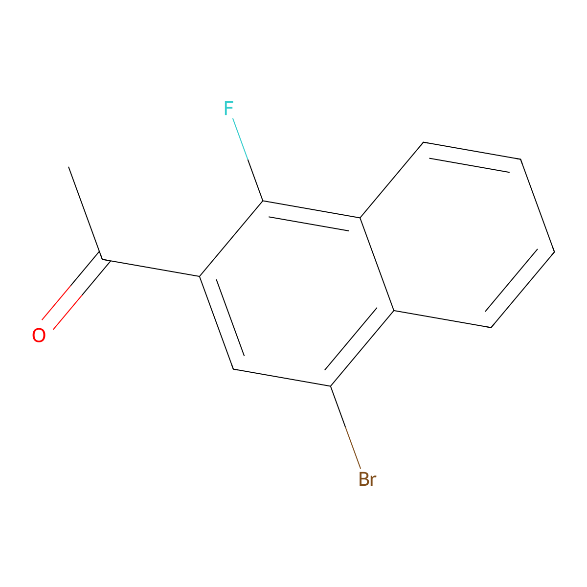 1-(4-Bromo-1-fluoronaphthalen-2-yl)ethanone molecular structure, CAS 2969218-17-3