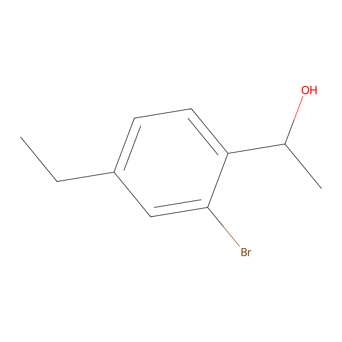 1-(2-Bromo-4-ethylphenyl)ethanol molecular structure, CAS 2969219-34-7
