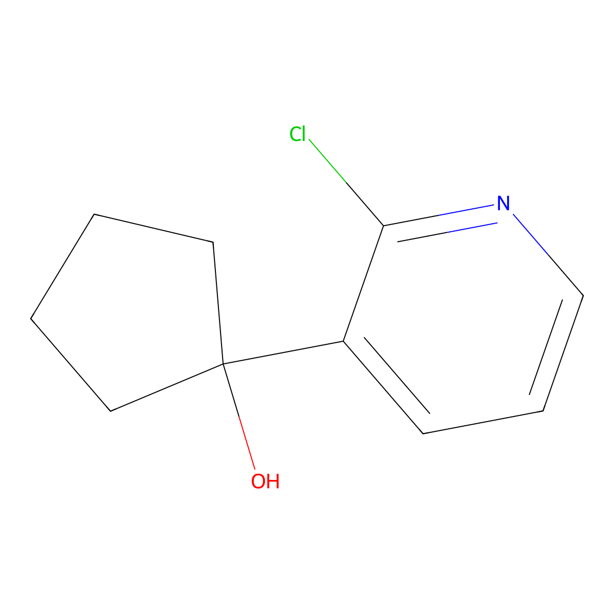 1-(2-Chloropyridin-3-yl)cyclopentanol molecular structure, CAS 2969219-57-4