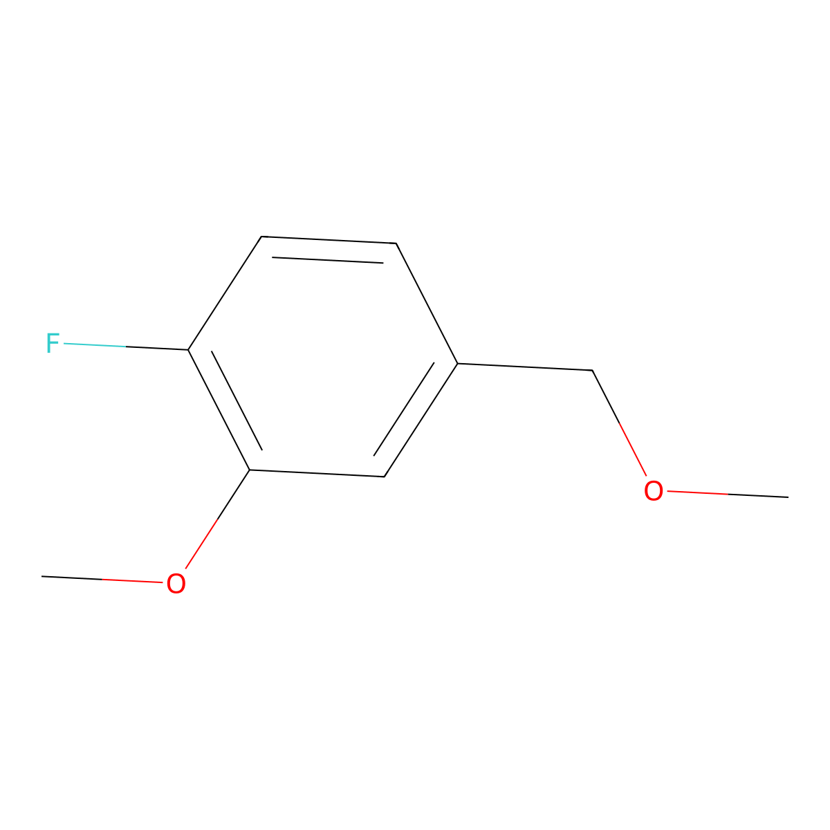 1-Fluoro-2-methoxy-4-(methoxymethyl)benzene molecular structure, CAS 2969242-45-1