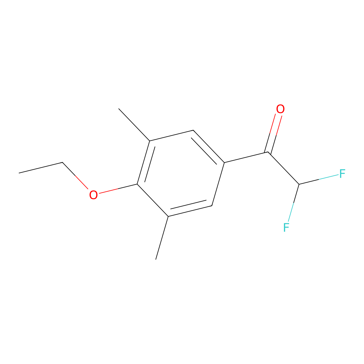 1-(4-Ethoxy-3,5-dimethylphenyl)-2,2-difluoroethanone molecular structure, CAS 2969242-93-9