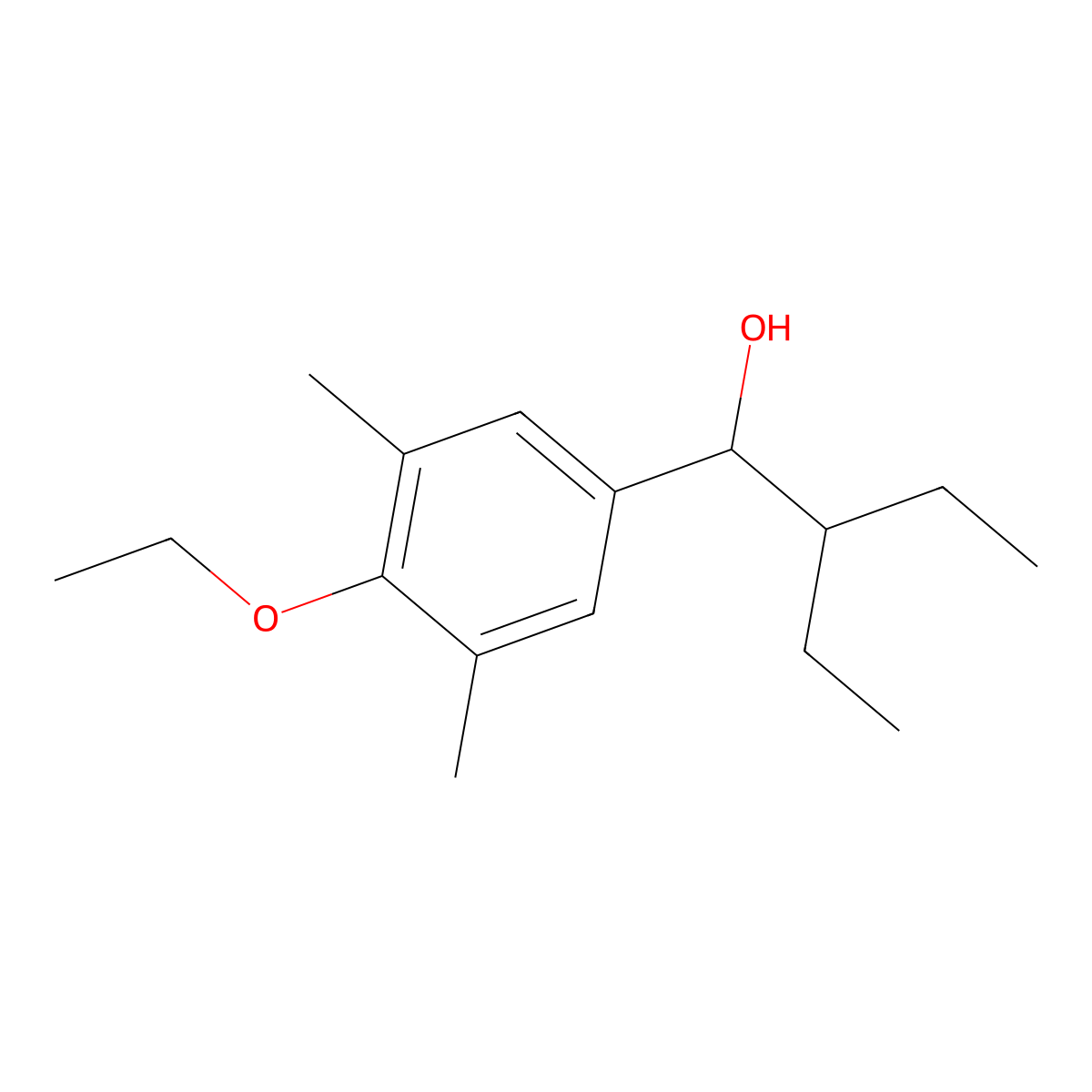 1-(4-Ethoxy-3,5-dimethylphenyl)-2-ethylbutan-1-ol molecular structure, CAS 2969244-85-5