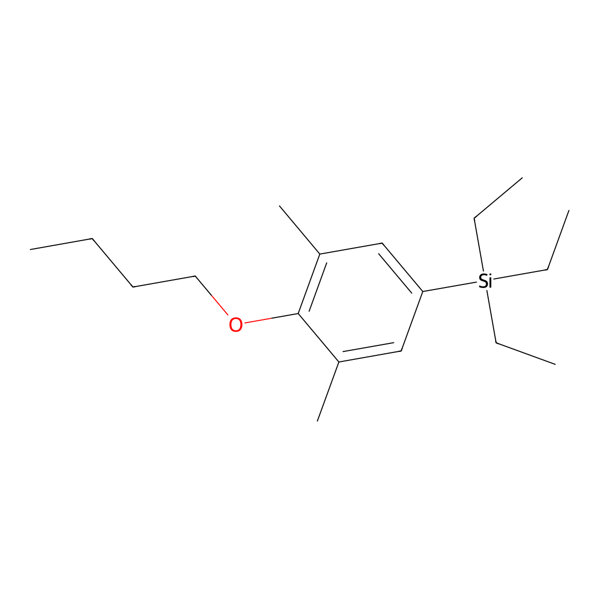 (4-Butoxy-3,5-dimethylphenyl)triethylsilane molecular structure, CAS 2969244-88-8