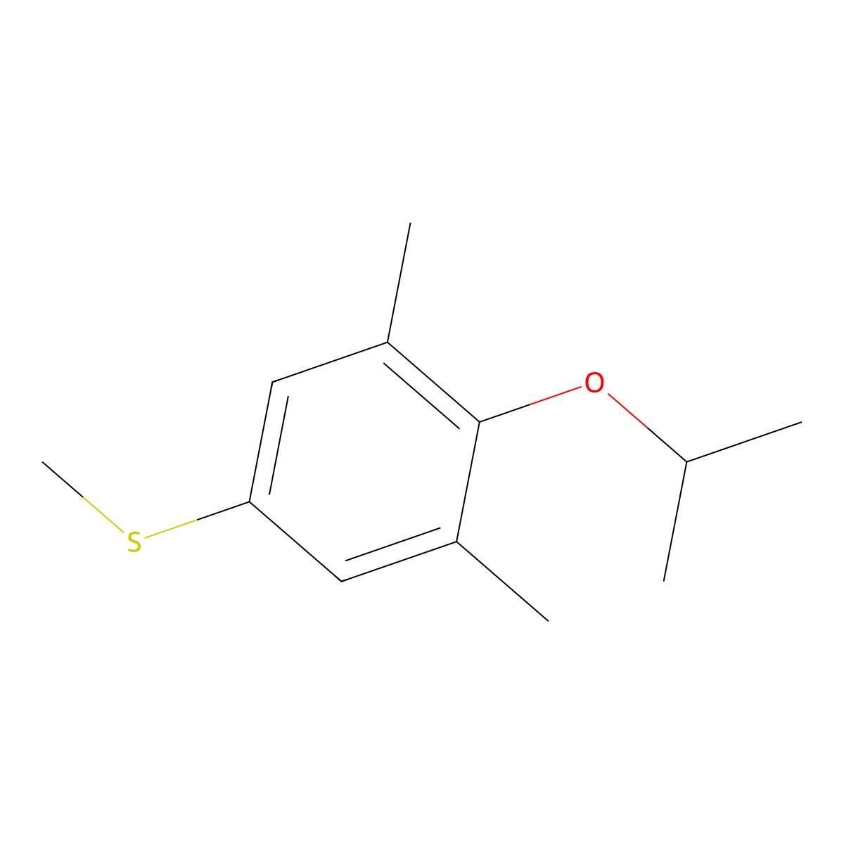 (4-Isopropoxy-3,5-dimethylphenyl)(methyl)sulfane molecular structure, CAS 2969245-75-6