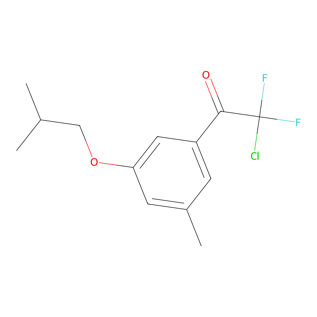 2-Chloro-2,2-difluoro-1-(3-isobutoxy-5-methylphenyl)ethanone molecular structure, CAS 2969246-49-7