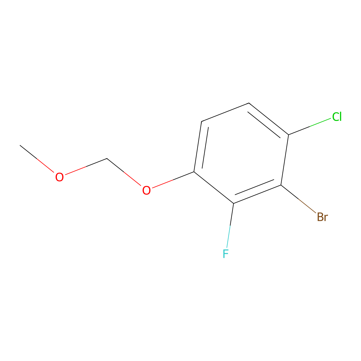 2-Bromo-1-chloro-3-fluoro-4-(methoxymethoxy)benzene molecular structure, CAS 2969249-12-3