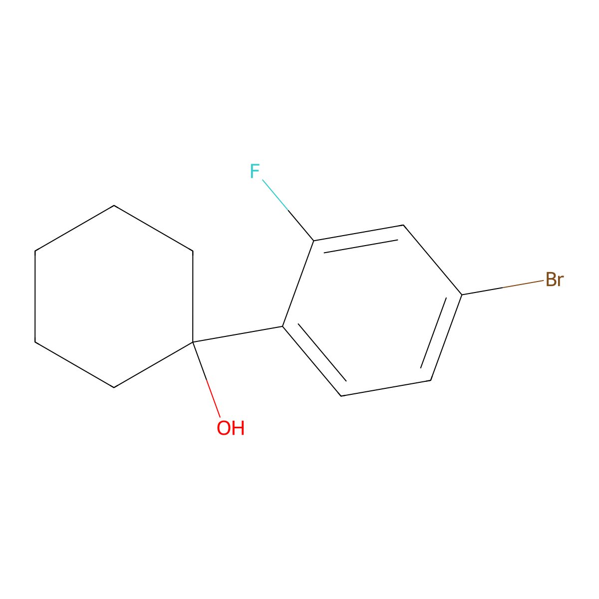 1-(4-Bromo-2-fluorophenyl)cyclohexanol molecular structure, CAS 2969250-81-3