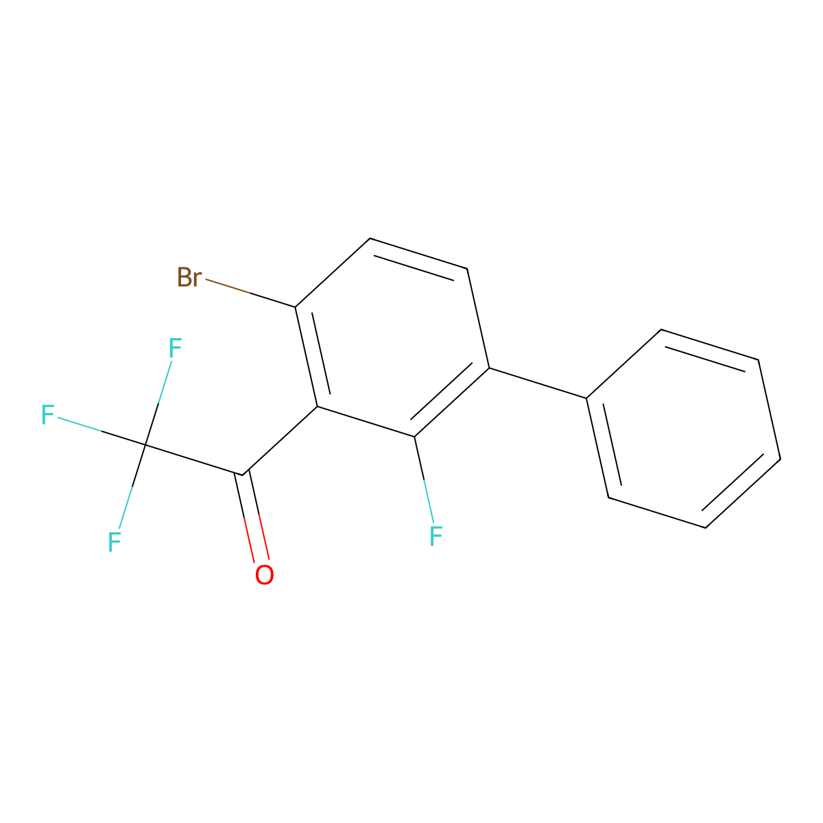 1-(4-Bromo-2-fluoro-[1,1'-biphenyl]-3-yl)-2,2,2-trifluoroethanone molecular structure, CAS 2969252-69-3