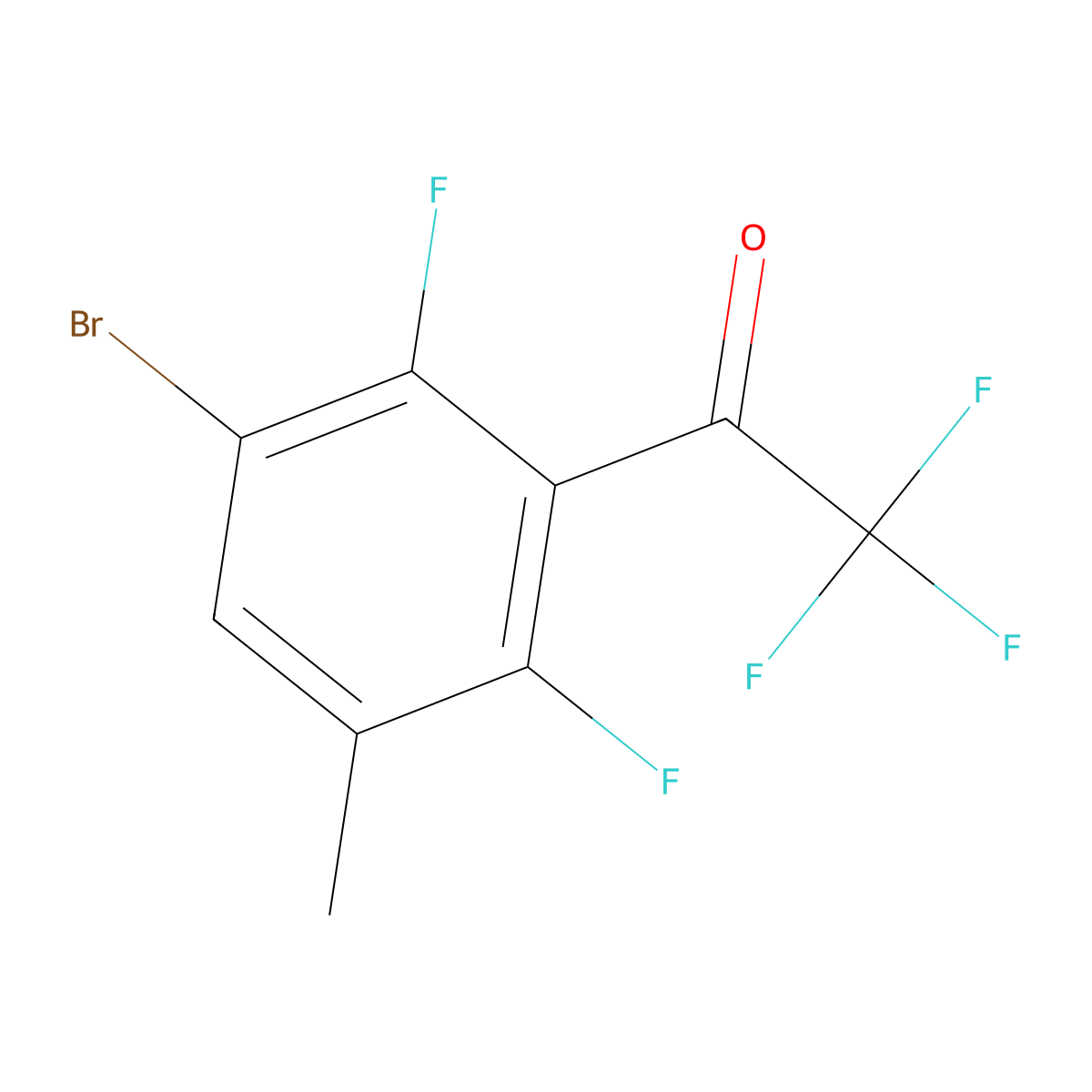 1-(3-Bromo-2,6-difluoro-5-methylphenyl)-2,2,2-trifluoroethanone molecular structure, CAS 2969252-72-8