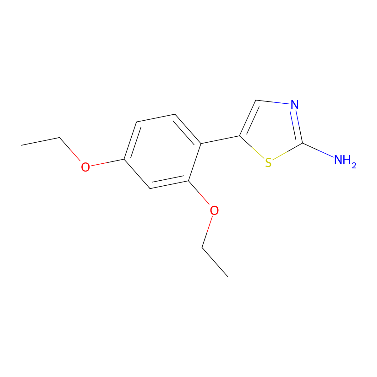5-(2,4-Diethoxyphenyl)thiazol-2-amine molecular structure, CAS 2969252-76-2