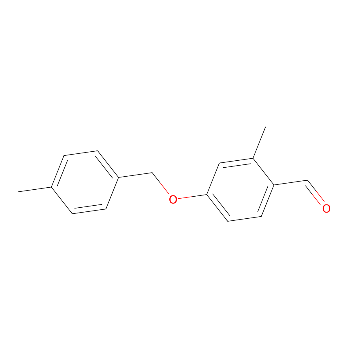 2-Methyl-4-((4-methylbenzyl)oxy)benzaldehyde molecular structure, CAS 2969297-95-6