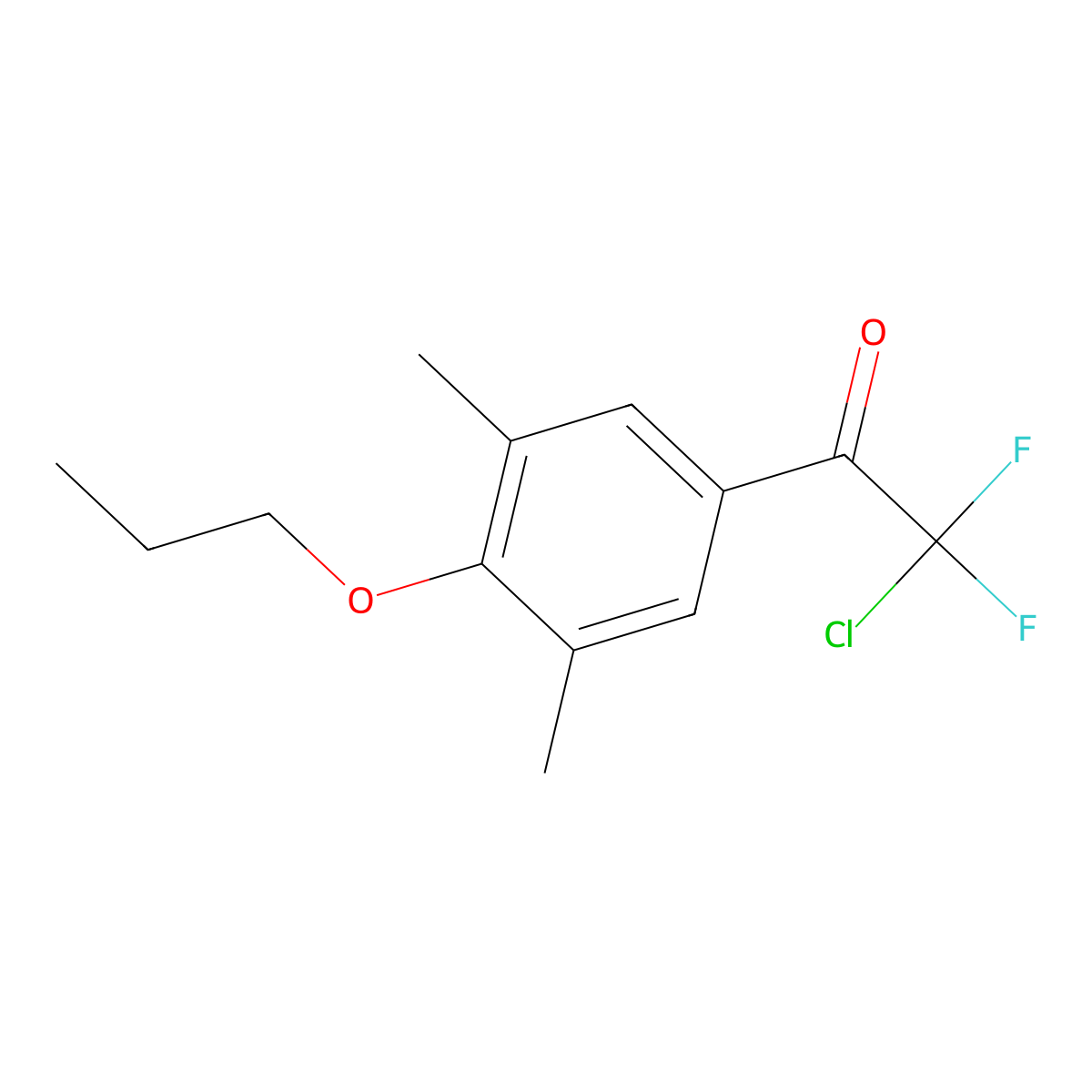 2-Chloro-1-(3,5-dimethyl-4-propoxyphenyl)-2,2-difluoroethanone molecular structure, CAS 2969298-04-0