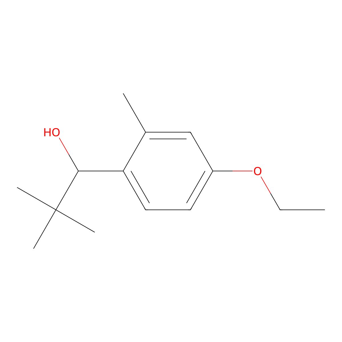 1-(4-Ethoxy-2-methylphenyl)-2,2-dimethylpropan-1-ol molecular structure, CAS 2969298-44-8