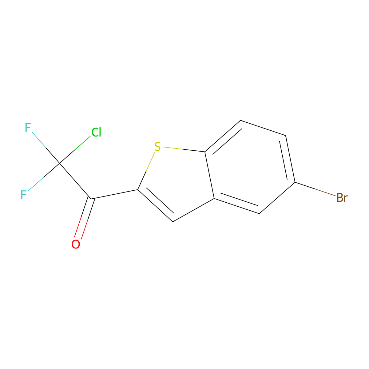 1-(5-BromobenZo[b]thiophen-2-yl)-2-chloro-2,2-difluoroethanone molecular structure, CAS 2969298-70-0