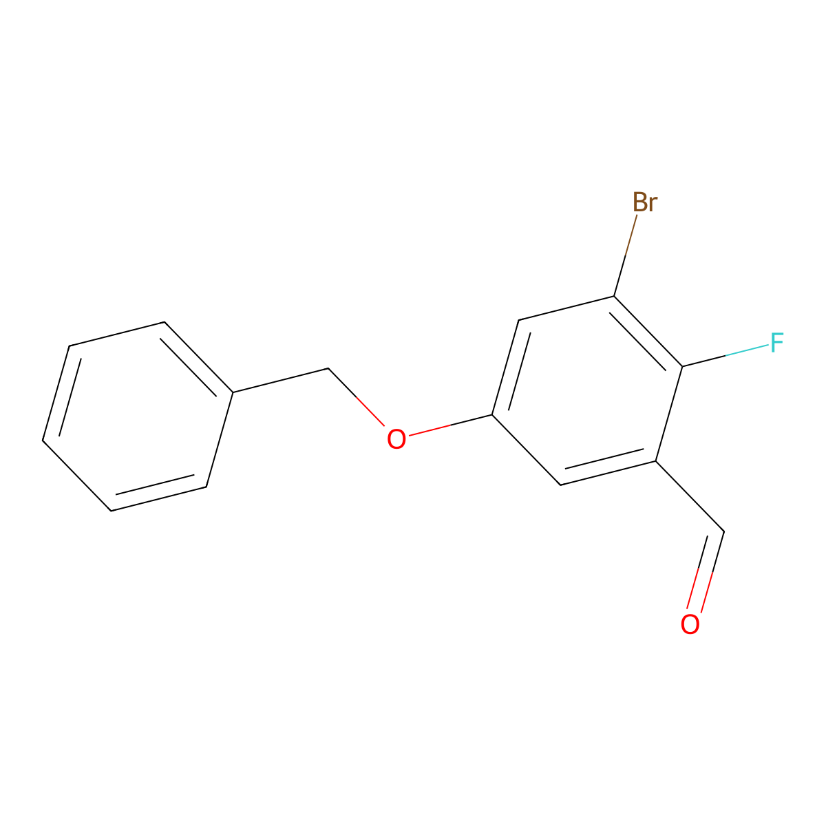 5-(Benzyloxy)-3-bromo-2-fluorobenzaldehyde molecular structure, CAS 2969308-80-1