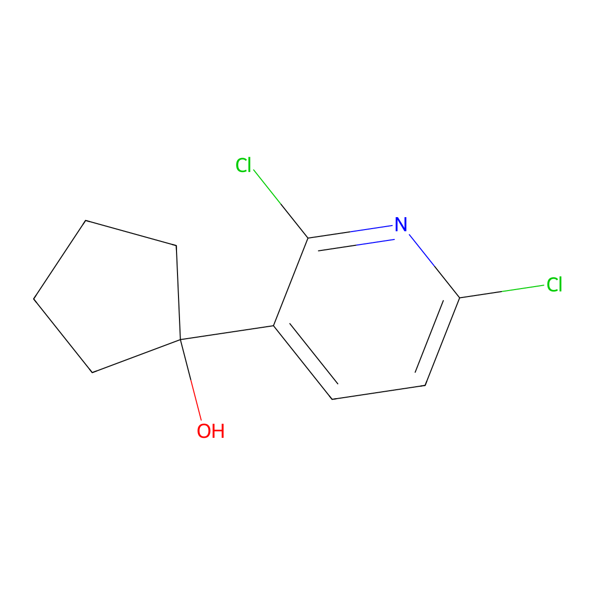 1-(2,6-Dichloropyridin-3-yl)cyclopentanol molecular structure, CAS 2969309-24-6