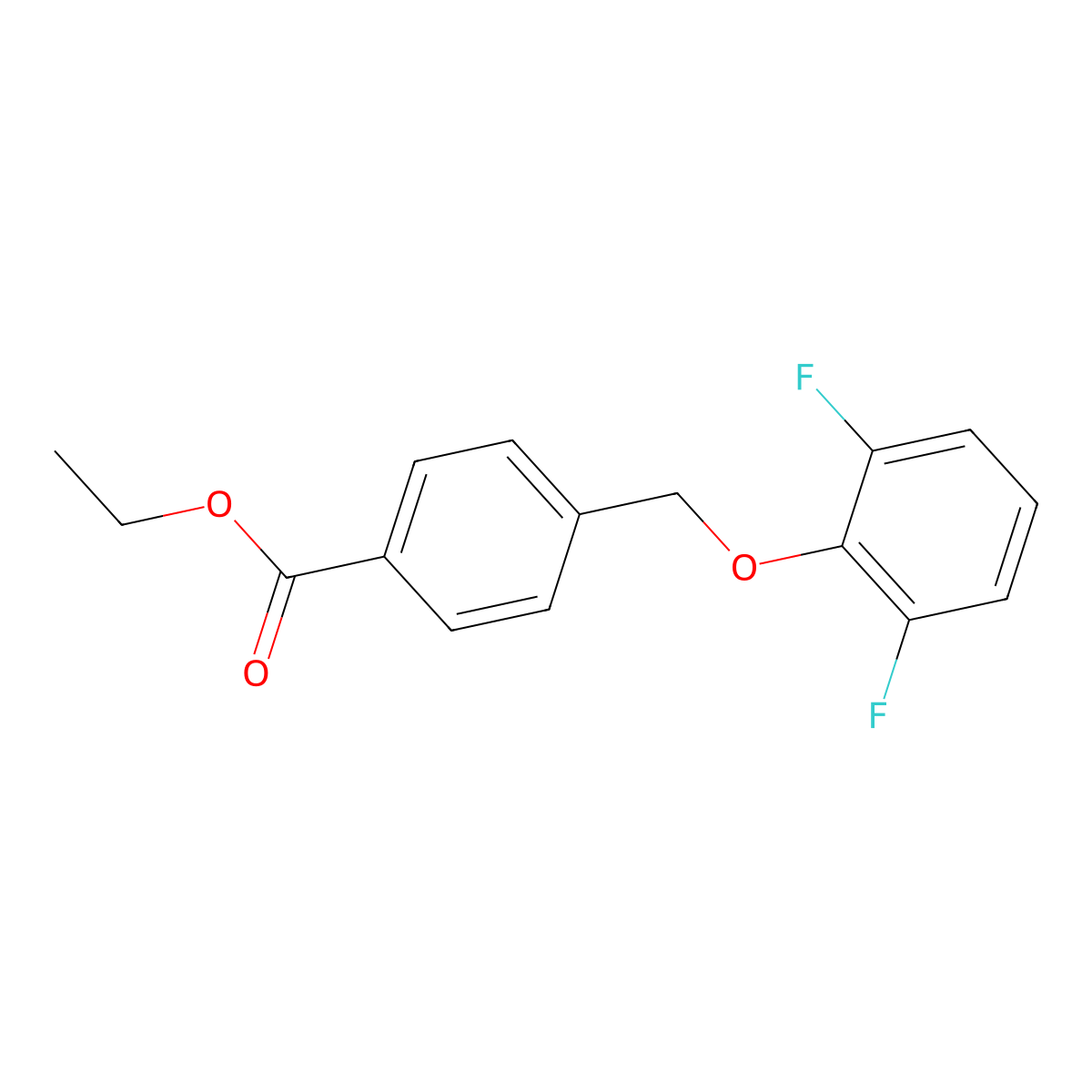 Ethyl 4-((2,6-difluorophenoxy)methyl)benzoate molecular structure, CAS 2969312-74-9