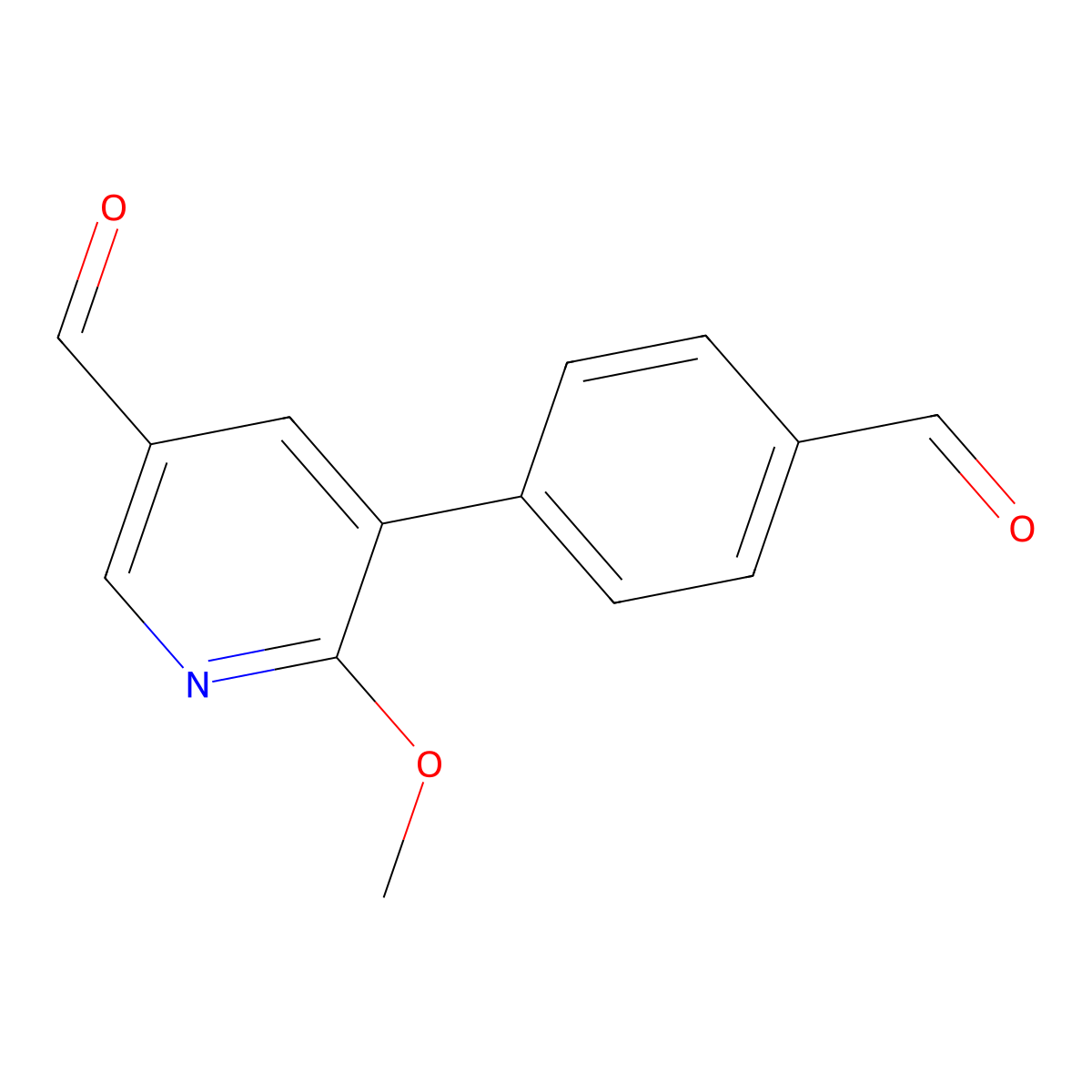 5-(4-Formylphenyl)-6-methoxynicotinaldehyde molecular structure, CAS 2969313-76-4