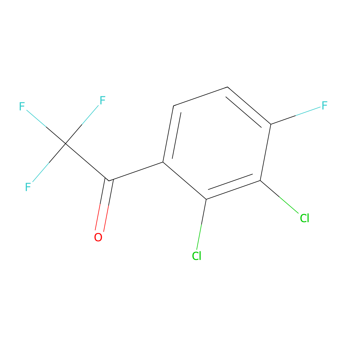 1-(2,3-Dichloro-4-fluorophenyl)-2,2,2-trifluoroethanone molecular structure, CAS 2969314-71-2