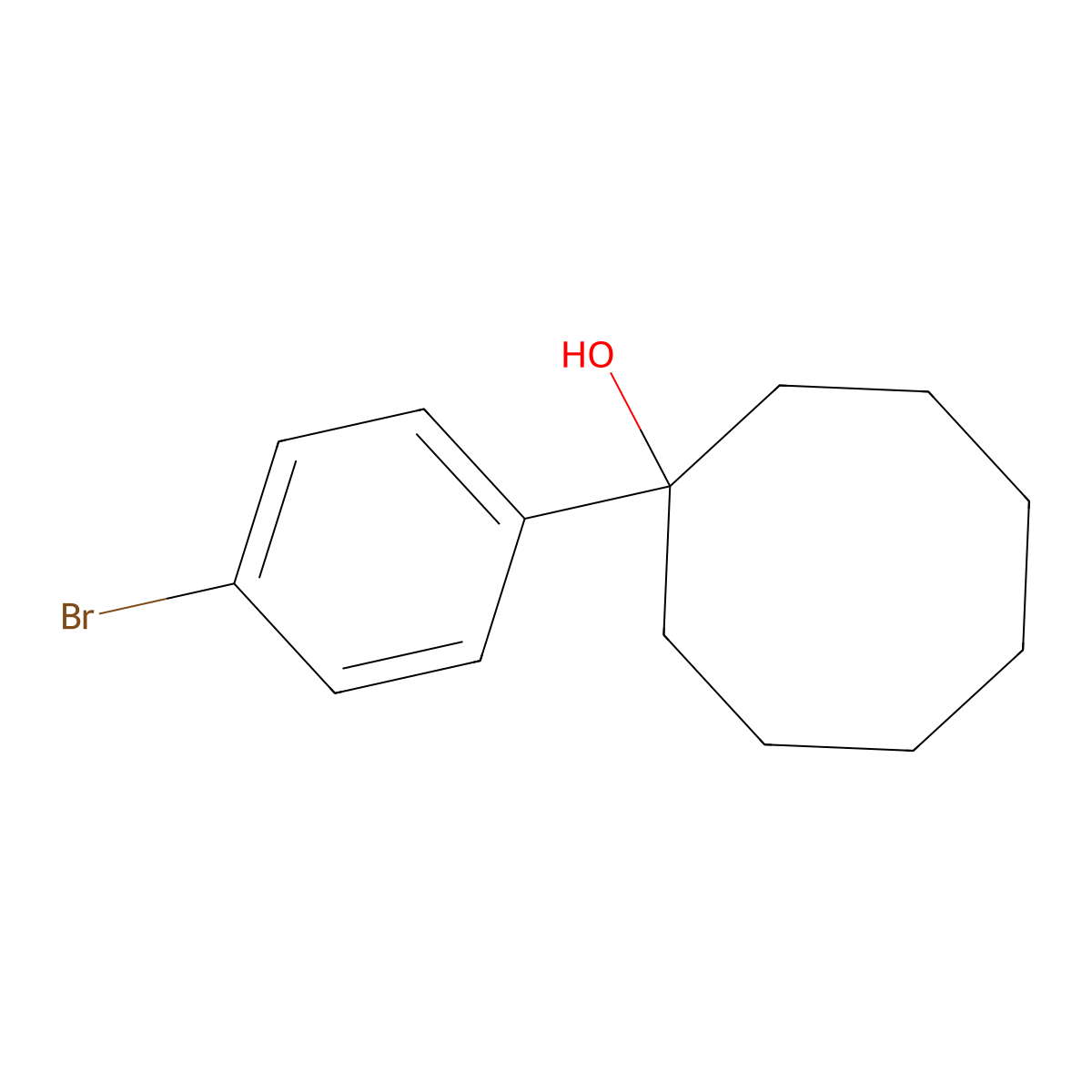 1-(4-Bromophenyl)cyclooctanol molecular structure, CAS 2969317-74-4