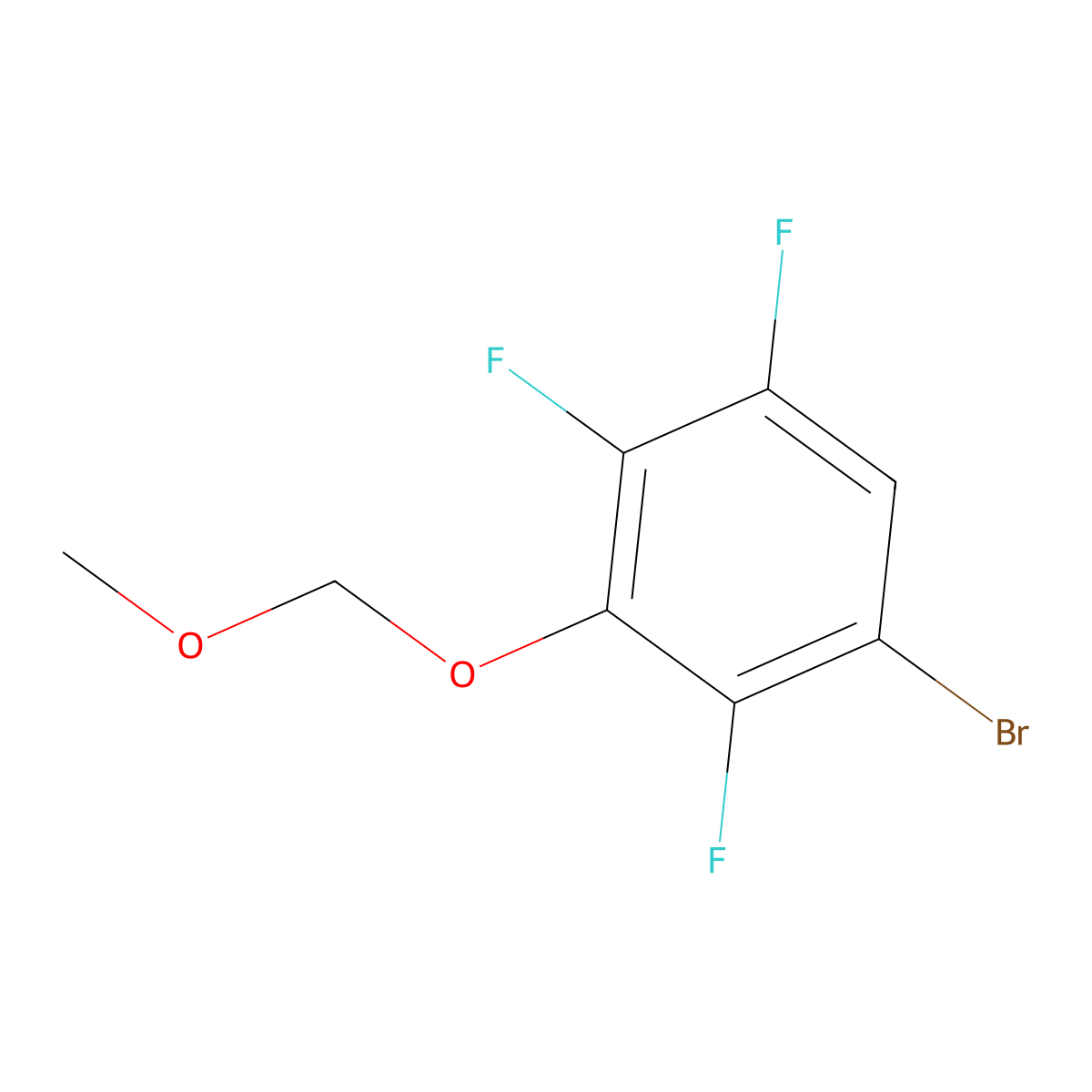 1-Bromo-2,4,5-trifluoro-3-(methoxymethoxy)benzene molecular structure, CAS 2969318-07-6