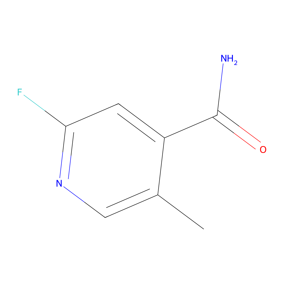 2-Fluoro-5-methylisonicotinamide molecular structure, CAS 2969318-29-2