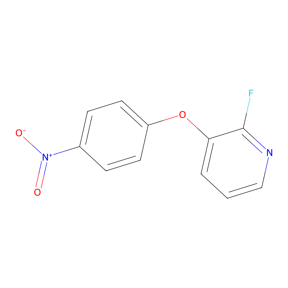 2-Fluoro-3-(4-nitrophenoxy)pyridine molecular structure, CAS 2969318-69-0