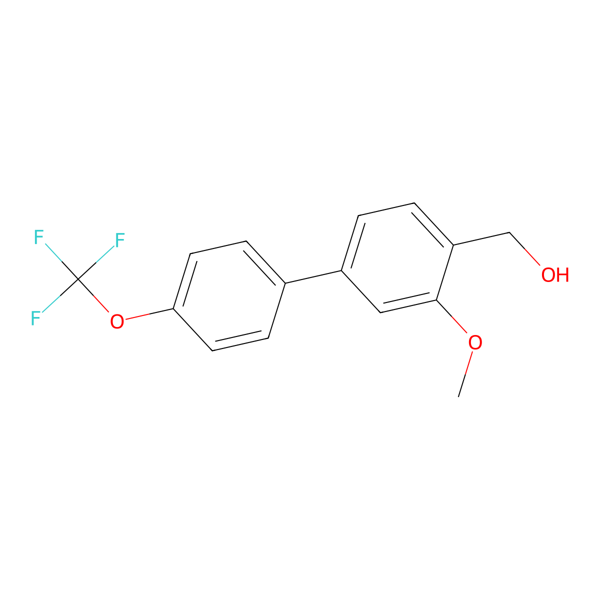 (3-Methoxy-4'-(trifluoromethoxy)-[1,1'-biphenyl]-4-yl)methanol molecular structure, CAS 2969320-01-0