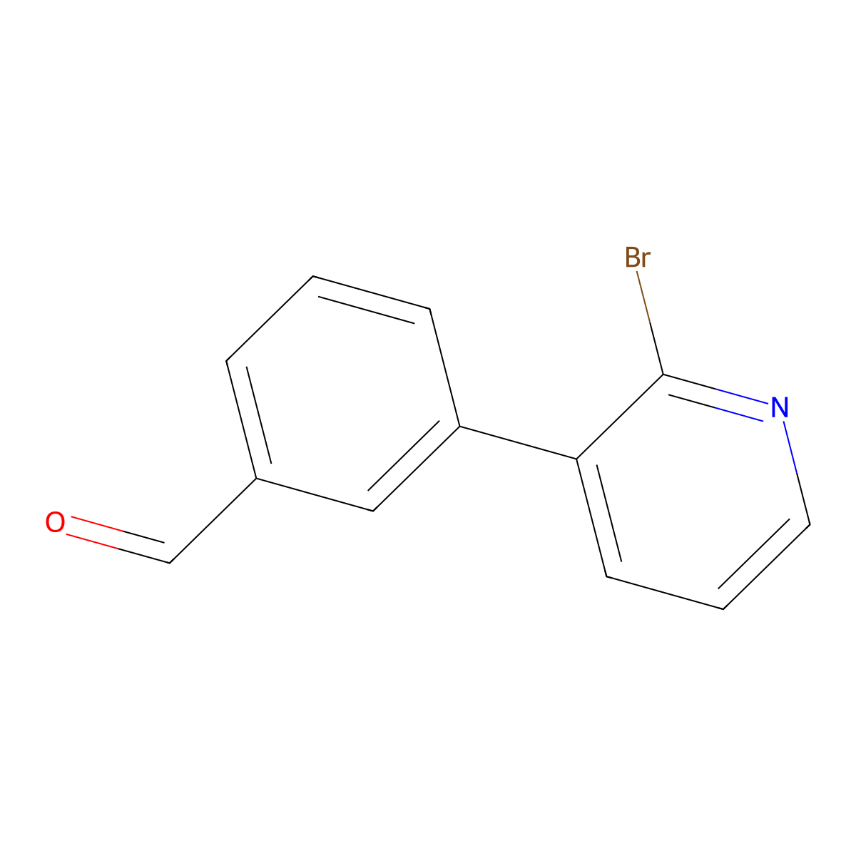 3-(2-Bromopyridin-3-yl)benzaldehyde molecular structure, CAS 2969320-36-1