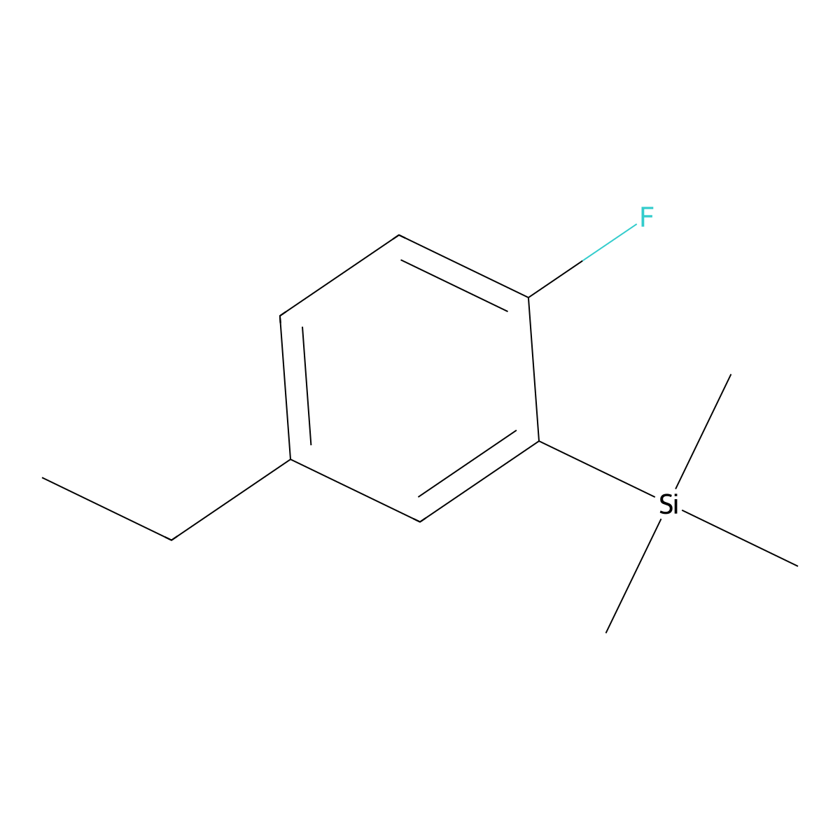 (5-Ethyl-2-fluorophenyl)trimethylsilane molecular structure, CAS 2969322-61-8
