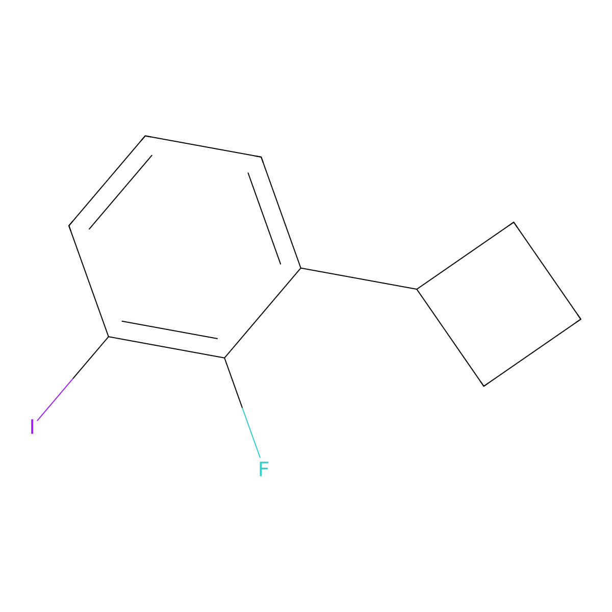 1-Cyclobutyl-2-fluoro-3-iodobenzene molecular structure, CAS 2969324-07-8
