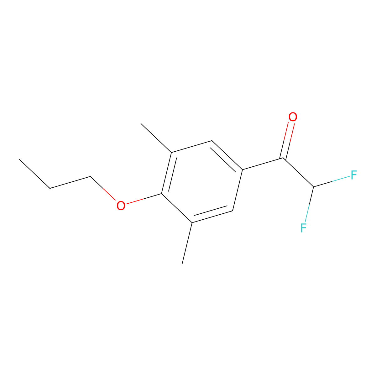 1-(3,5-Dimethyl-4-propoxyphenyl)-2,2-difluoroethanone molecular structure, CAS 2969326-16-5