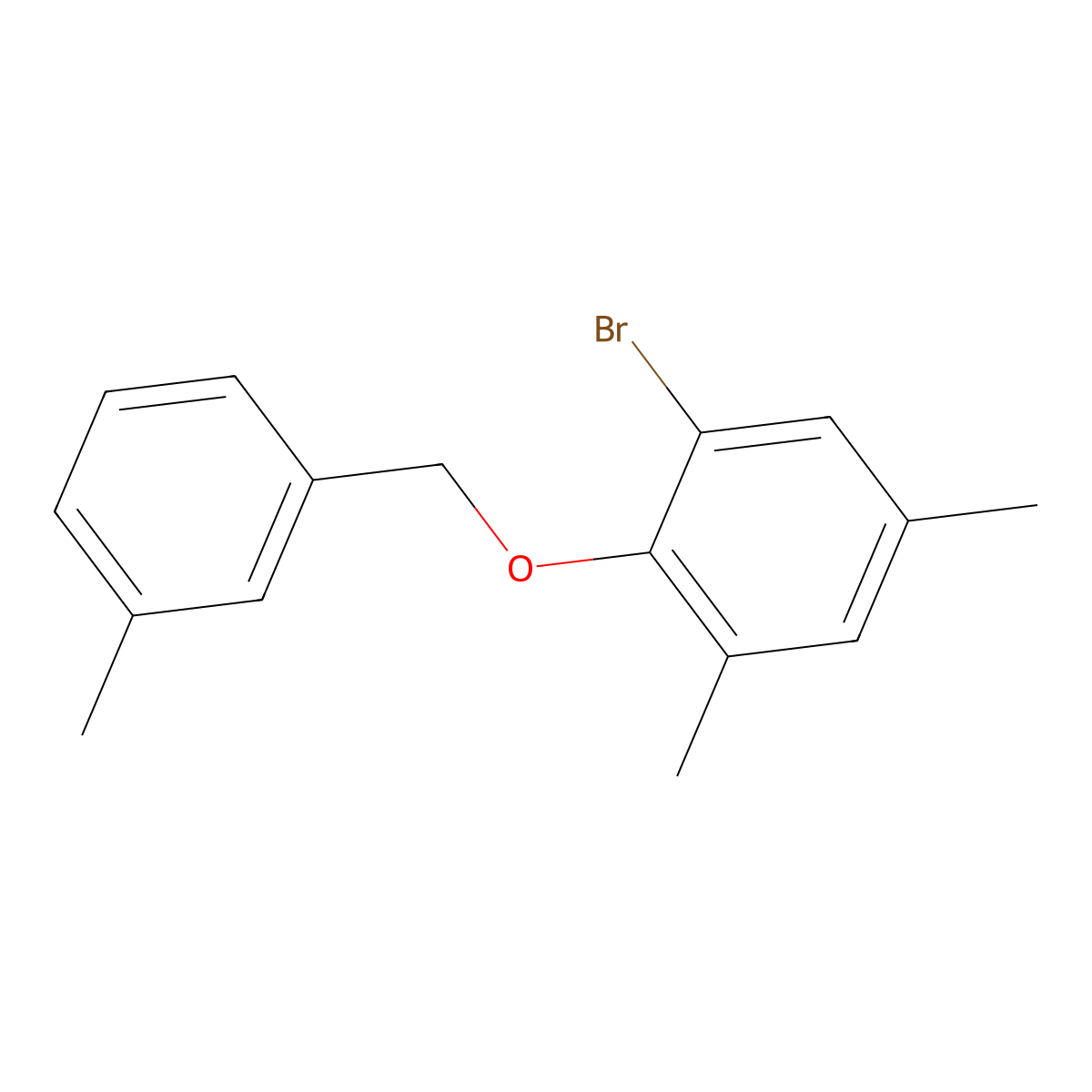 1-Bromo-3,5-dimethyl-2-((3-methylbenzyl)oxy)benzene molecular structure, CAS 2969326-51-8