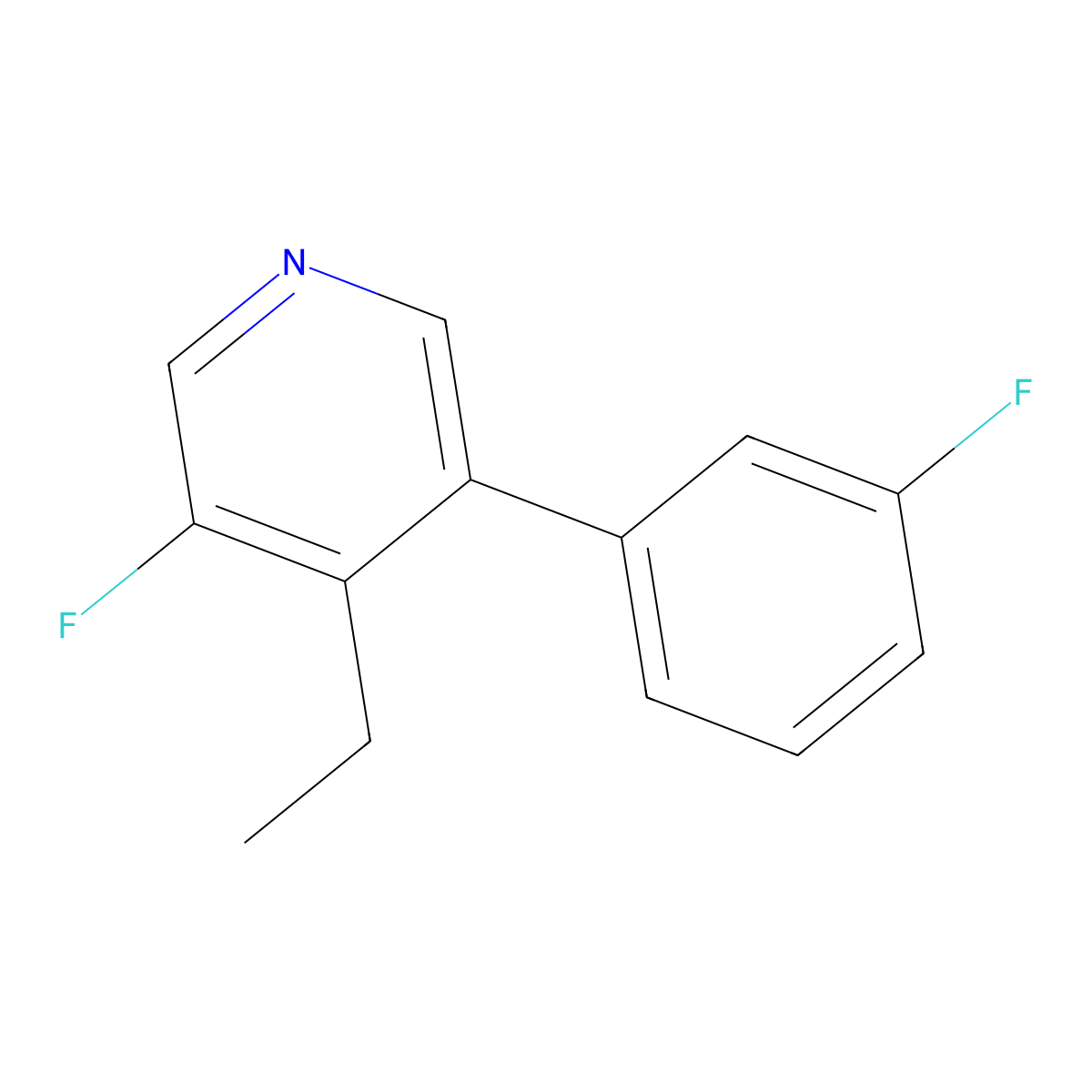 4-Ethyl-3-fluoro-5-(3-fluorophenyl)pyridine molecular structure, CAS 2969326-66-5