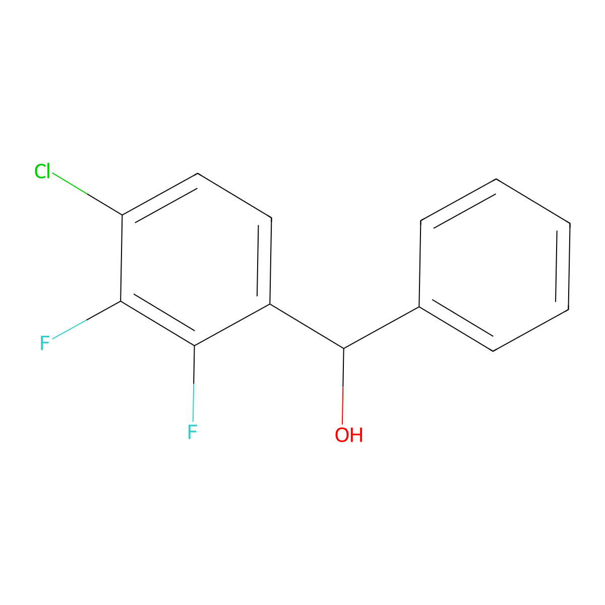 (4-Chloro-2,3-difluorophenyl)(phenyl)methanol molecular structure, CAS 2969327-02-2