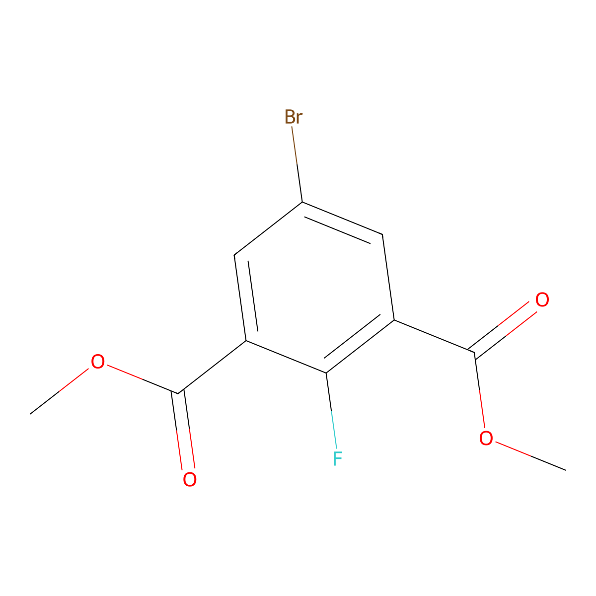 Dimethyl 5-bromo-2-fluoroisophthalate molecular structure, CAS 2969328-23-0