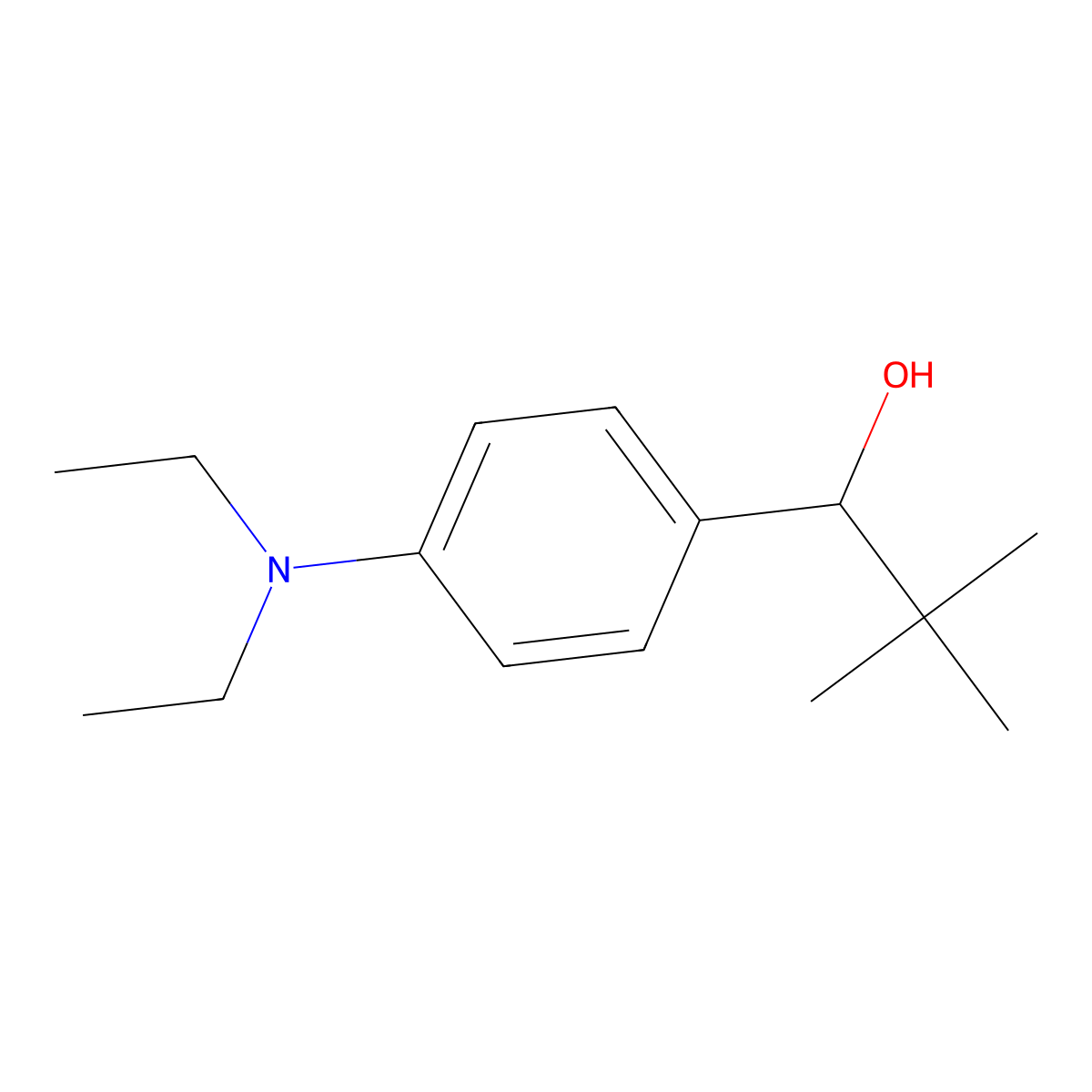 1-(4-(Diethylamino)phenyl)-2,2-dimethylpropan-1-ol molecular structure, CAS 2969328-52-5