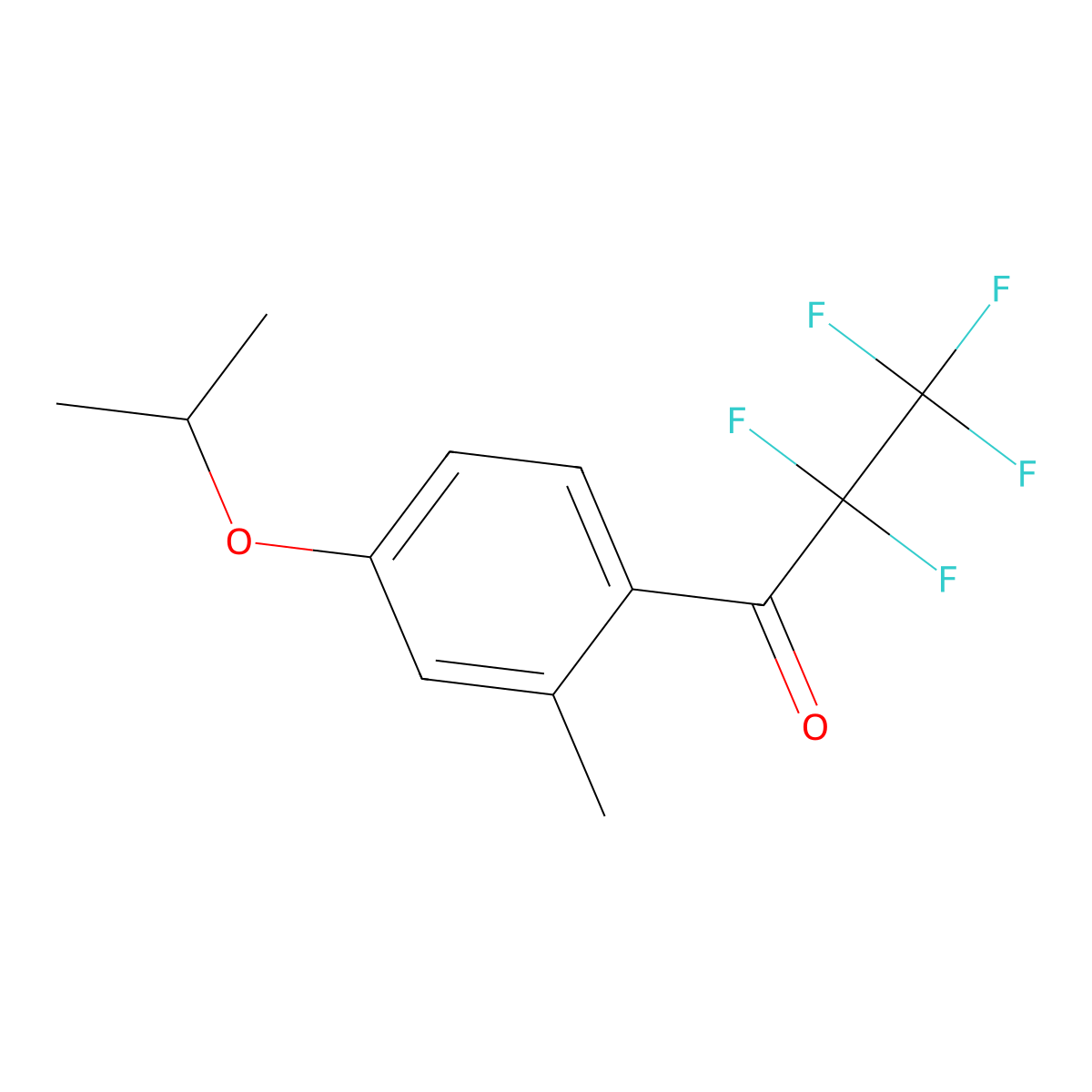 2,2,3,3,3-Pentafluoro-1-(4-isopropoxy-2-methylphenyl)propan-1-one molecular structure, CAS 2969328-72-9