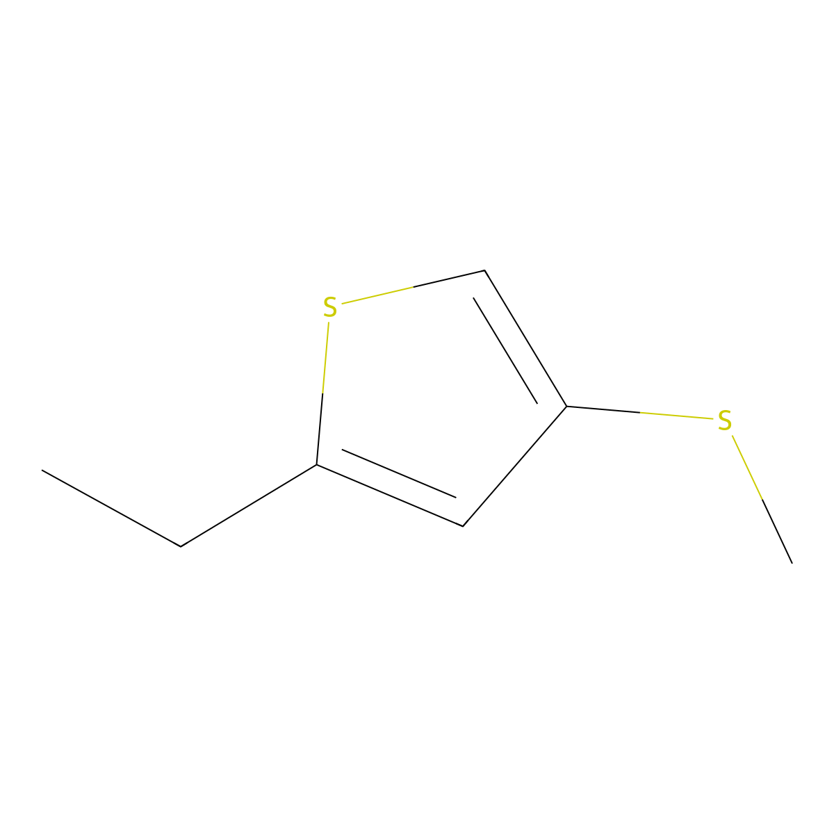 2-Ethyl-4-(methylthio)thiophene molecular structure, CAS 2969332-71-4