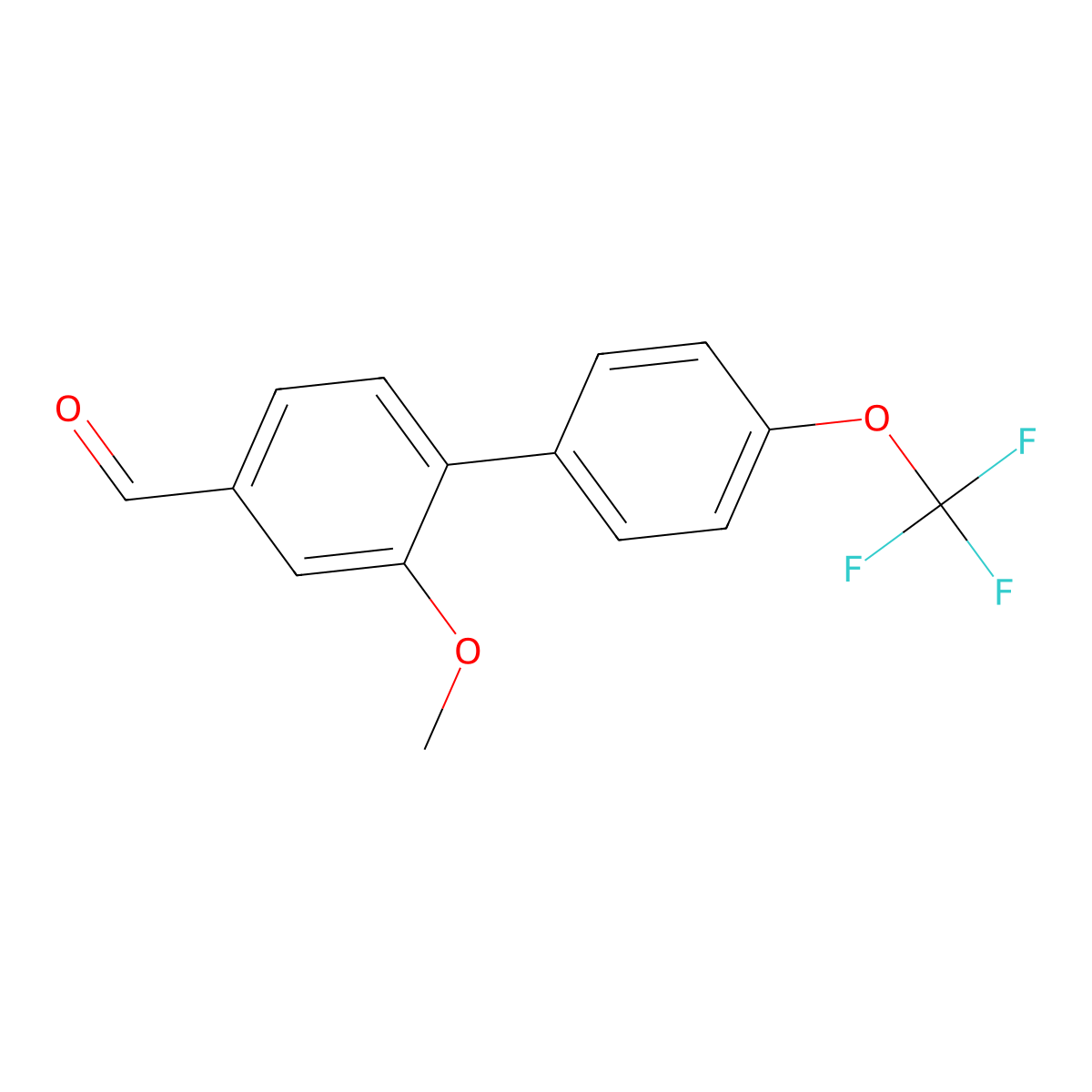 2-Methoxy-4'-(trifluoromethoxy)-[1,1'-biphenyl]-4-carbaldehyde molecular structure, CAS 2969335-87-1