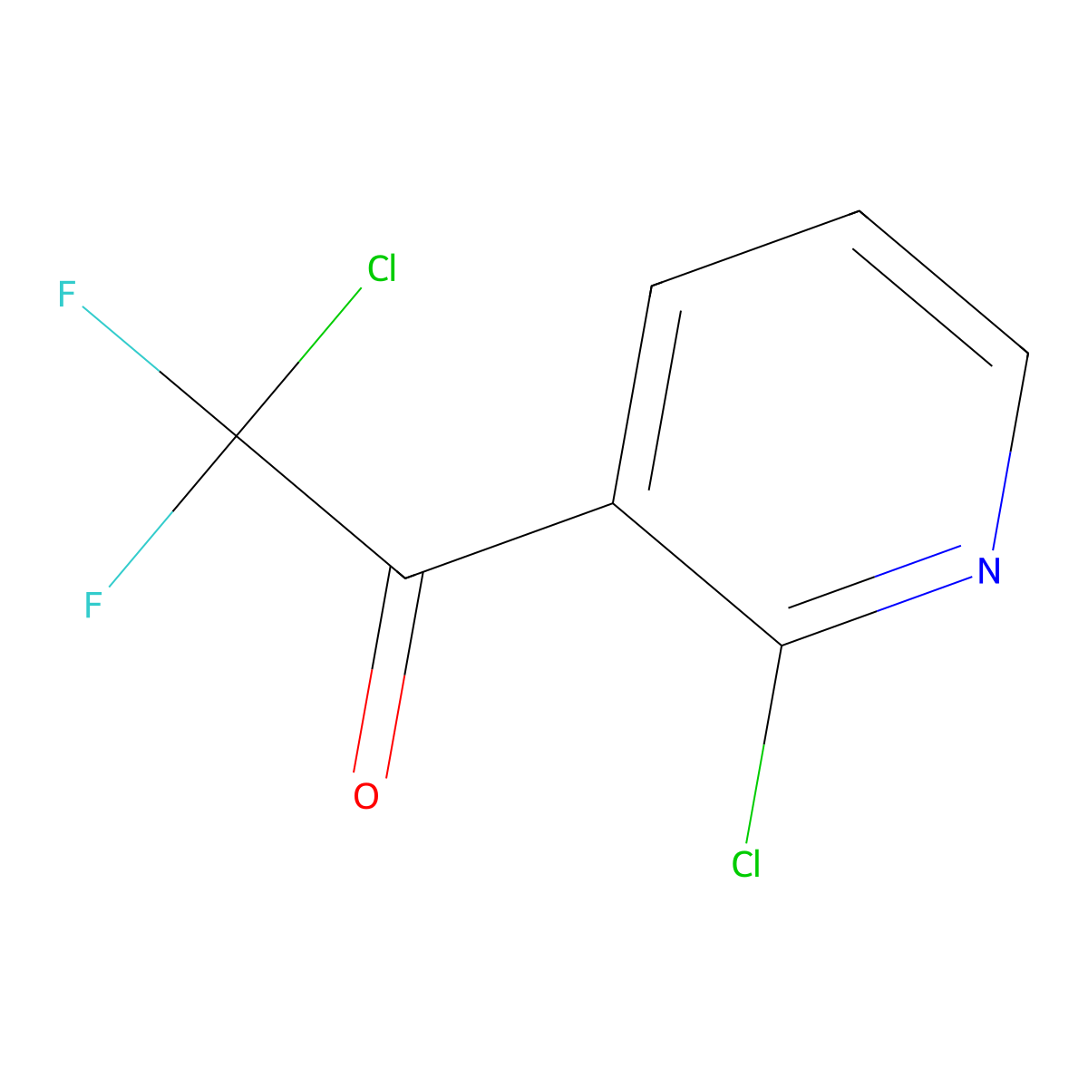 2-Chloro-1-(2-chloropyridin-3-yl)-2,2-difluoroethanone molecular structure, CAS 2969336-80-7