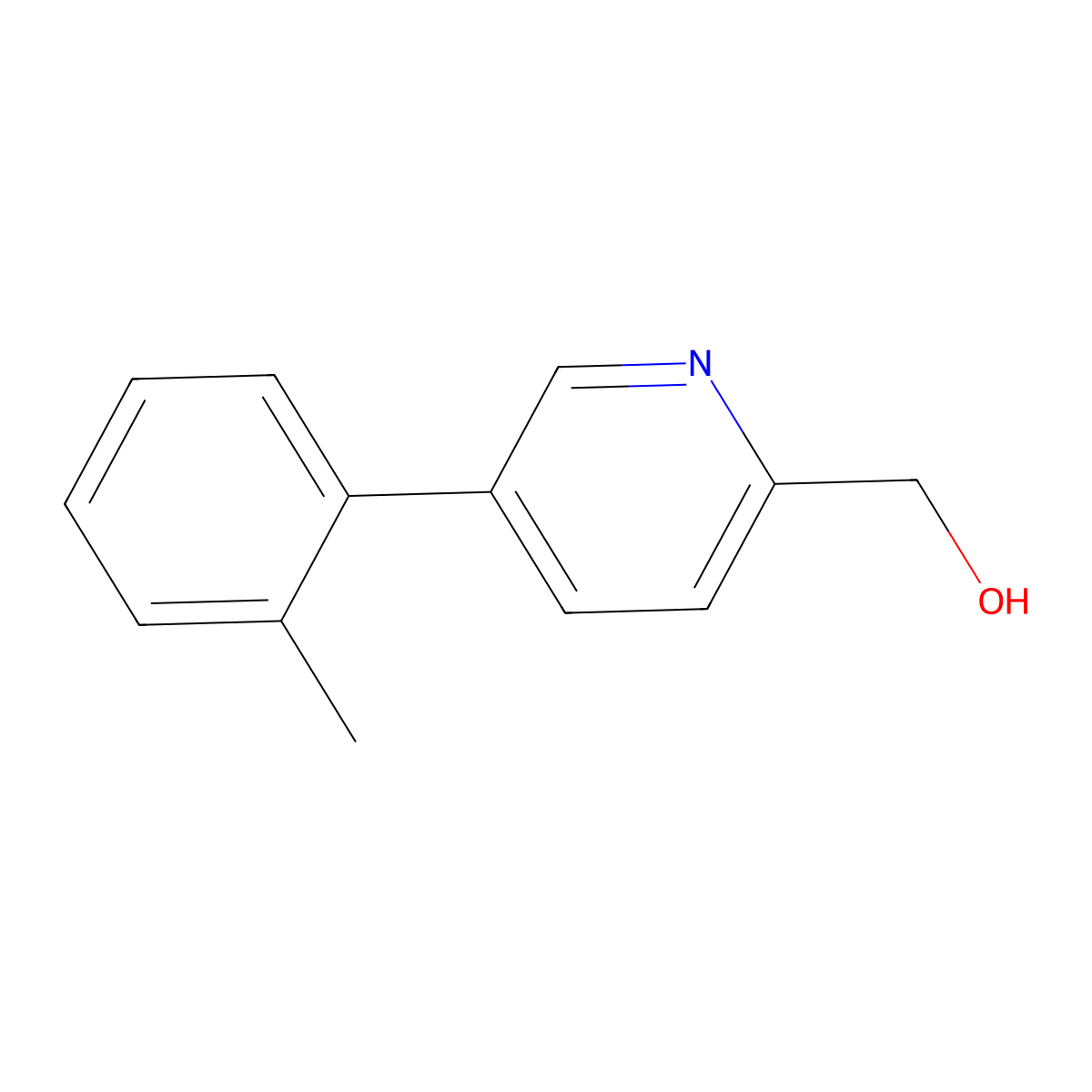 (5-(o-Tolyl)pyridin-2-yl)methanol molecular structure, CAS 2969337-80-0