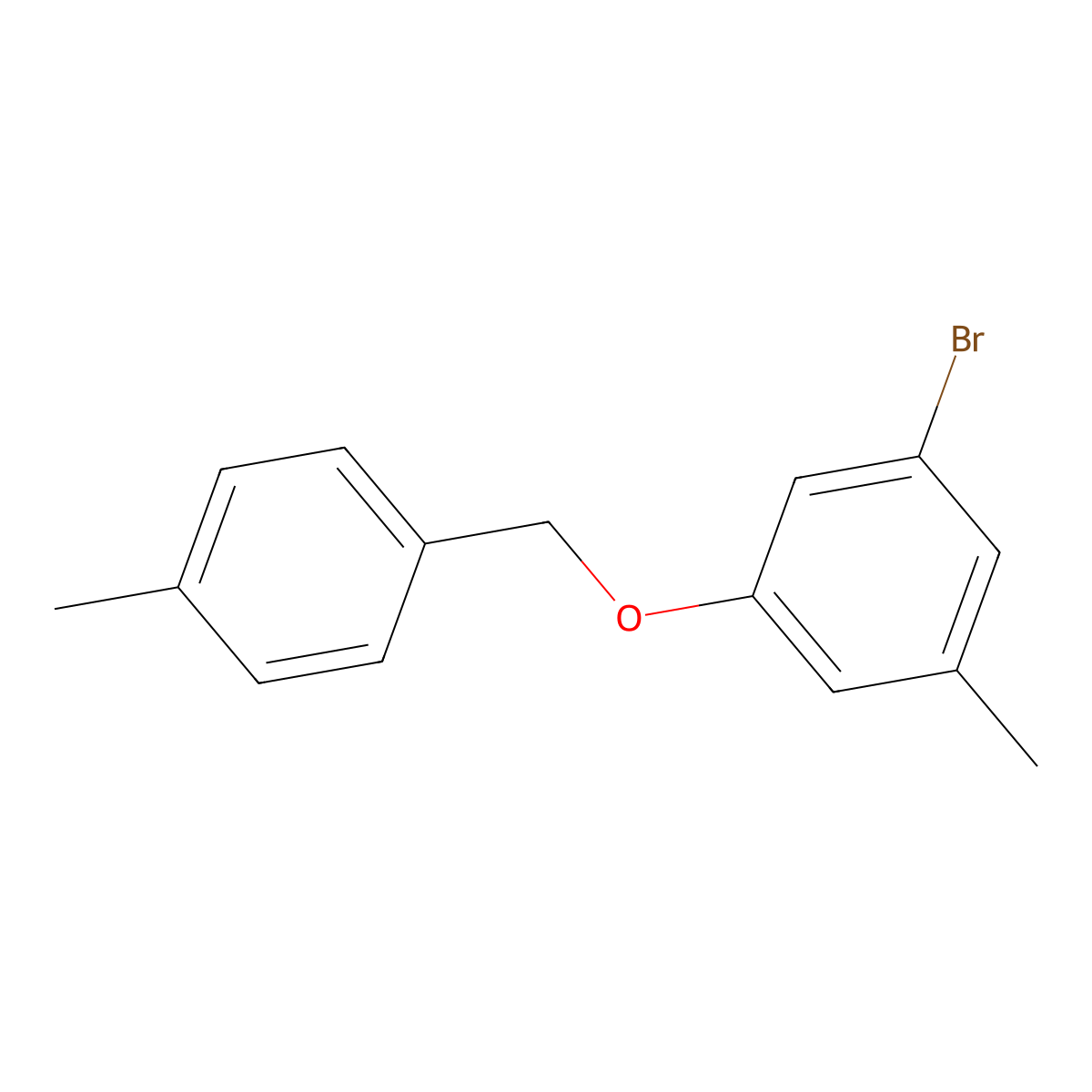1-Bromo-3-methyl-5-((4-methylbenzyl)oxy)benzene molecular structure, CAS 2969338-37-0
