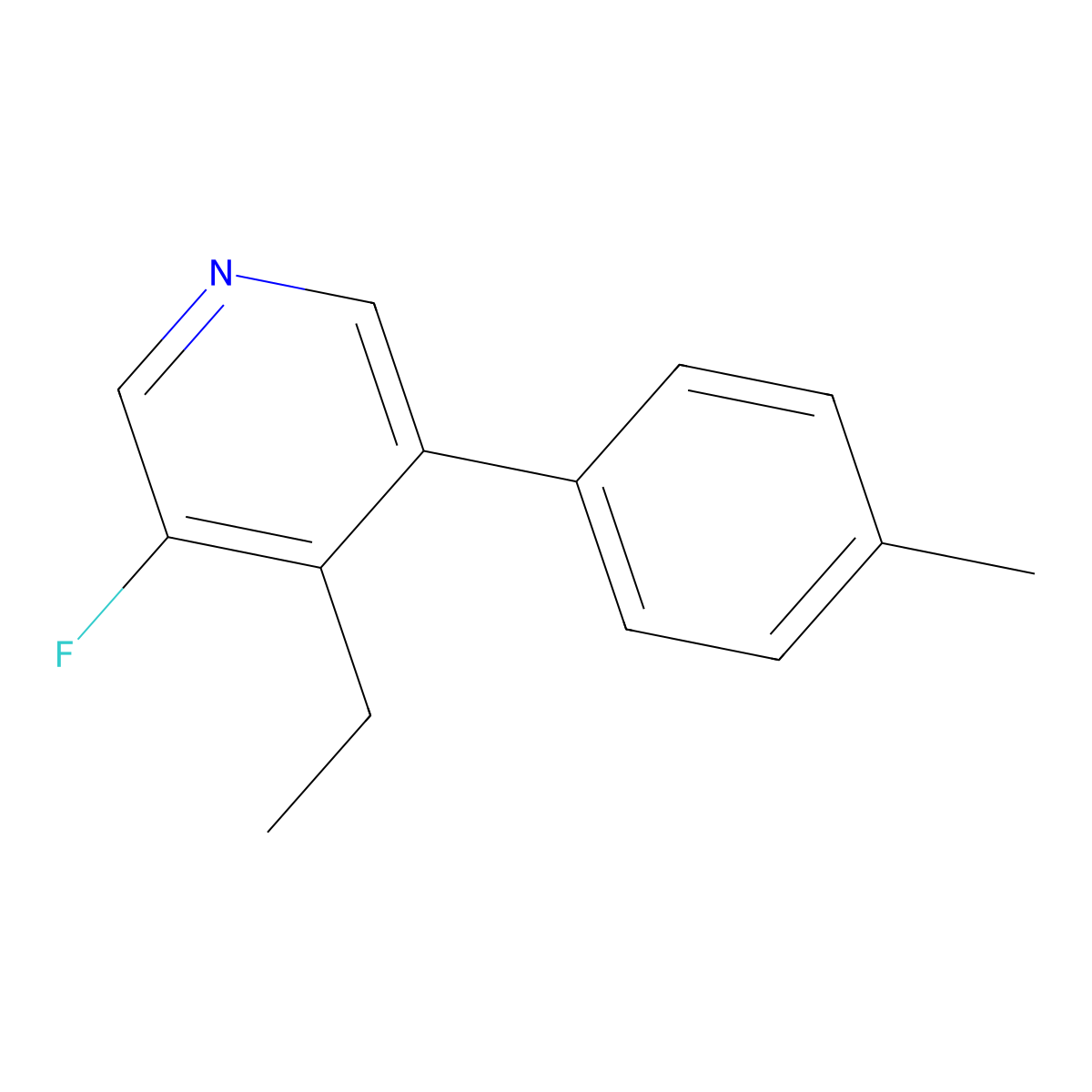 4-Ethyl-3-fluoro-5-(p-tolyl)pyridine molecular structure, CAS 2969339-75-9