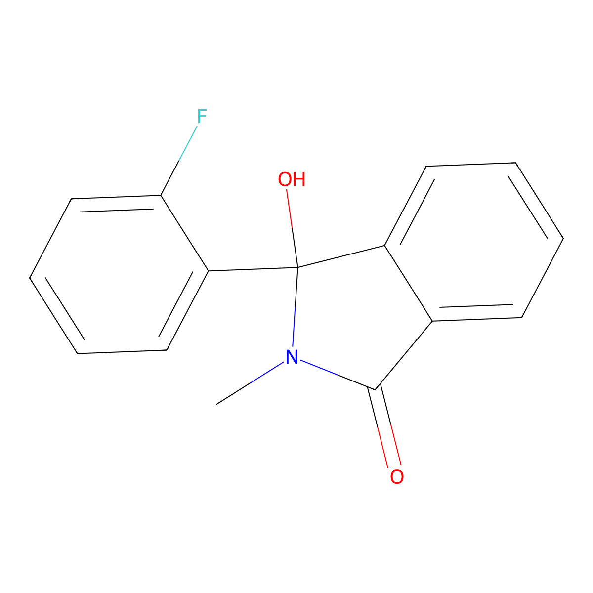 3-(2-Fluorophenyl)-3-hydroxy-2-methylisoindolin-1-one molecular structure, CAS 2969340-43-8