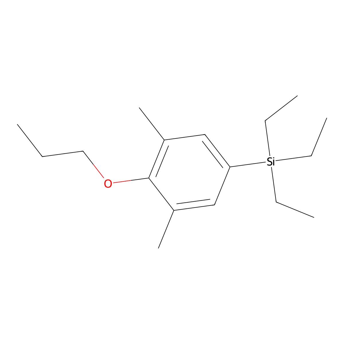 (3,5-Dimethyl-4-propoxyphenyl)triethylsilane molecular structure, CAS 2969345-11-5