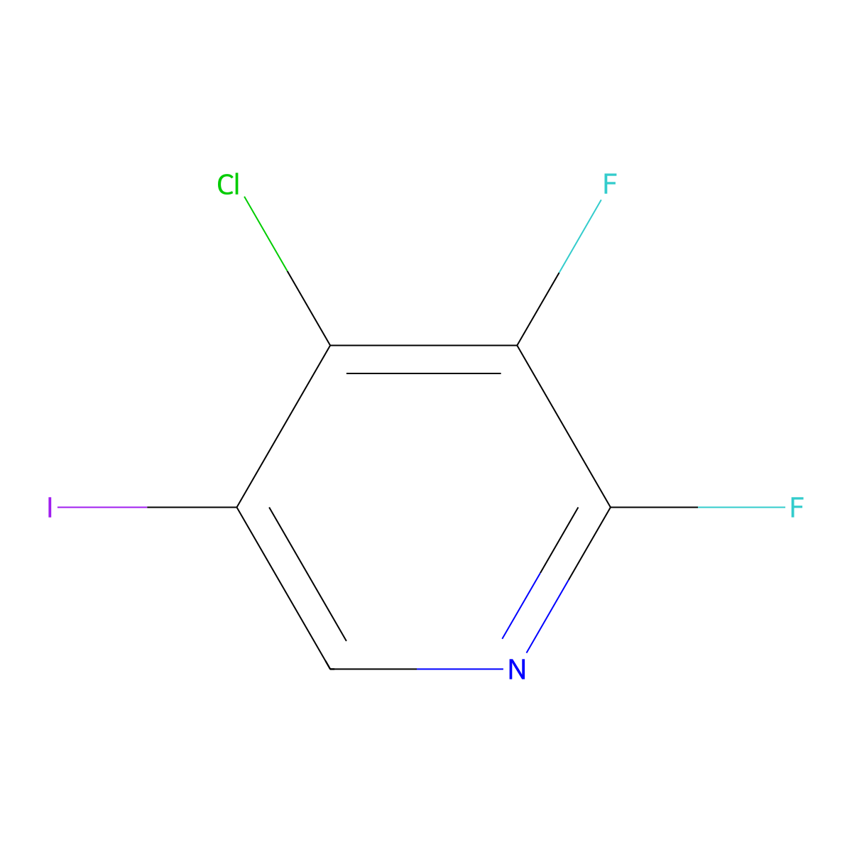 4-Chloro-2,3-difluoro-5-iodopyridine molecular structure, CAS 2969345-19-3