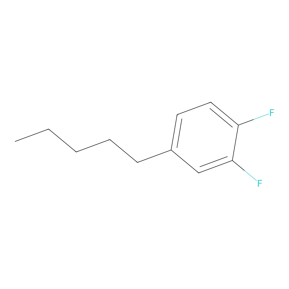 1,2-Difluoro-4-pentylbenzene molecular structure, CAS 2969348-08-9