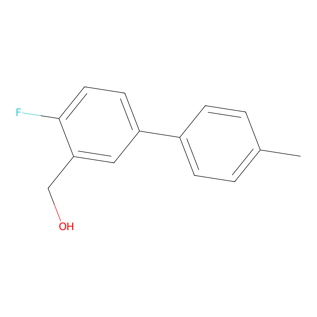 (4-Fluoro-4'-methyl-[1,1'-biphenyl]-3-yl)methanol molecular structure, CAS 2969348-72-7